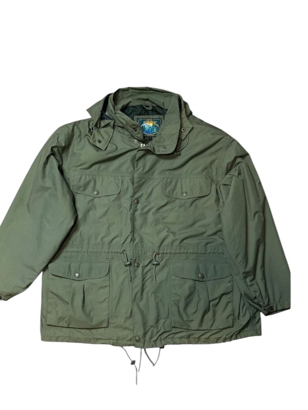 Hodgman 2-Pc Hunting Coat Waterproof XL Green Hooded with Zip Out Fleece Jacket